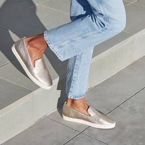 Birdies “The Swift” Leather Slip On Sneaker | Gold